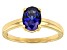 Blue Lab Created Sapphire 18k Yellow Gold Over Sterling Silver September Birthstone Ring 1.27ct