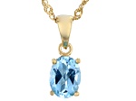 Sky Blue Topaz 18K Yellow Gold Over Silver December