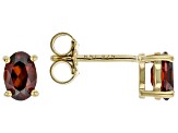Red Garnet 18K Yellow Gold Over Silver January Birthstone Stud Earrings 1.02ctw