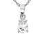 White Topaz Rhodium Over Sterling Silver Pendant With Chain 0.99ct