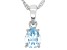 Sky Blue Topaz Rhodium Over Sterling Silver December Birthstone Pendant With Chain 1.06ct