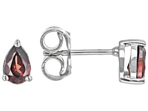 Red Vermelho Garnet™ Rhodium Over Sterling Silver January Birthstone Earrings 0.87ctw