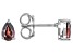 Red Vermelho Garnet™ Rhodium Over Sterling Silver January Birthstone Earrings 0.87ctw