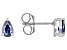 Blue Lab Created Sapphire Rhodium Over Sterling Silver September Birthstone Earrings 0.80ctw