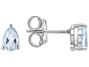 Sky Blue Topaz Rhodium Over Sterling Silver December Birthstone Earrings 0.82ctw
