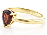 Red Garnet 18K Yellow Gold Over Sterling Silver Solitaire January Birthstone Ring 0.98ct