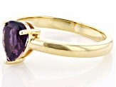 Purple Amethyst 18K Yellow Gold Over Sterling Silver February Birthstone Ring 0.93ct