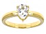 White Topaz 18K Yellow Gold Over Sterling Silver April Birthstone Ring 1.09ct