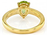 Green Manchurian Peridot™ 18K Yellow Gold Over Sterling Silver August Birthstone Ring 0.98ct