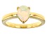 Multi Color Ethiopian Opal 18K Yellow Gold Over Sterling Silver October Birthstone Ring 0.57ct
