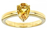 Yellow Citrine 18K Yellow Gold Over Sterling Silver November Birthstone Ring 0.90ct