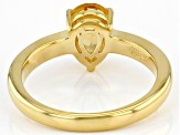 Yellow Citrine 18K Yellow Gold Over Sterling Silver November Birthstone Ring 0.90ct