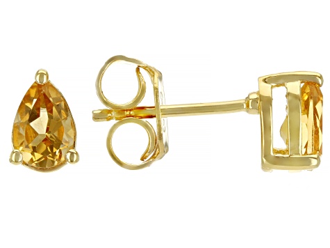 Yellow Citrine 18K Yellow Gold Over Sterling Silver November Birthstone Earrings 0.68ctw
