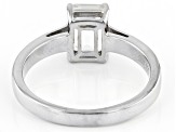 White Topaz Rhodium Over Sterling Silver April Birthstone Ring 1.70ct