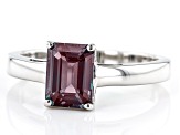 Blue Lab Created Alexandrite Rhodium Over Sterling Silver June Birthstone Ring 1.70ct
