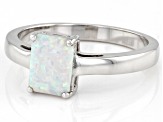 Multi-Color Lab Created Opal Rhodium Over Sterling Silver October Birthstone Ring 0.34ct