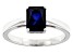 Blue Lab Created Sapphire Rhodium Over Sterling Silver September Birthstone Ring 1.45ct