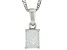 Multicolor Lab Created Opal Rhodium Over Sterling Silver Birthstone Pendant With Chain 0.34ct