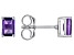 Purple African Amethyst Rhodium Over Sterling Silver February Birthstone Earrings 0.90ctw