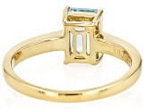 Blue Sky Blue Topaz 18k Yellow Gold Over Sterling Silver December Birthstone Ring 1.45ct