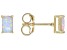 Multi Color Lab Created Opal 18k Yellow Gold Over  Silver October Birthstone Earrings 0.22ctw