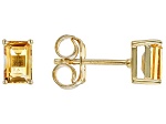 Yellow Citrine 18k Yellow Gold Over Sterling Silver November Birthstone Earrings 1.02ctw