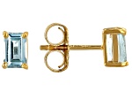 Sky Blue Topaz 18k Yellow Gold Over Sterling Silver December Birthstone Earrings 1.02ctw