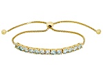 Sky Blue Topaz Rhodium Over Sterling Silver, Bolo Bracelet 3.31ctw