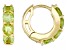 Green Peridot 18k Yellow Gold Over Sterling Silver August Birthstone Huggie Earrings 2.04ctw