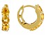 Yellow Citrine 18k Yellow Gold Over Sterling Silver November Birthstone Huggie Earrings 1.70ctw