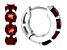 Red Garnet Rhodium Over Sterling Silver January Birthstone Huggie Hoop Earrings 2.38ctw