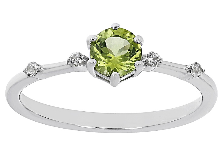 Sterling Silver Genuine Peridot Martini Stacking Ring – Savvy Cie Jewels