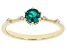 Lab Alexandrite with White Zircon 18k Yellow Gold Over Sterling Silver June Birthstone Ring .55ctw