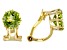 Green Peridot 18k Yellow Gold Over Sterling Silver August Birthstone Clip-On Earrings 2.38ctw
