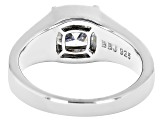 White Strontium Titanate Rhodium Over Sterling Silver Solitaire Ring 3.25ct