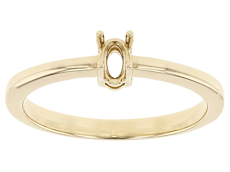 Flat Promise Ring With Round Diamond In Yellow Gold (2.75mm)