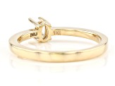 10K Yellow Gold 5x3mm Oval Center Solitaire Semi-Mount Ring