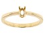 14K Yellow Gold 5x3mm Oval Center Solitaire Semi-Mount Ring