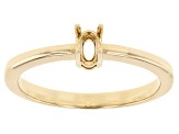 14K Yellow Gold 5x3mm Oval Center Solitaire Semi-Mount Ring