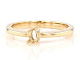 14K Yellow Gold 5x3mm Oval Center Solitaire Semi-Mount Ring