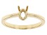 10K Yellow Gold 6x4mm Oval Center Solitaire Semi-Mount Ring