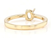10K Yellow Gold 6x4mm Oval Center Solitaire Semi-Mount Ring