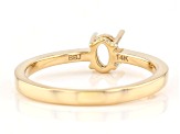 14K Yellow Gold 6x4mm Oval Center Solitaire Semi-Mount Ring