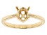 14K Yellow Gold 8x6mm Oval Solitaire Semi-Mount Ring