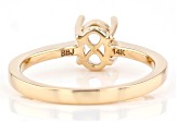 14K Yellow Gold 8x6mm Oval Solitaire Semi-Mount Ring