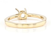 10K Yellow Gold 5mm Round Solitaire Semi-Mount Ring