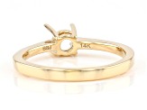 14K Yellow Gold 5mm Round Solitaire Semi-Mount Ring
