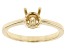 10K Yellow Gold 6mm Round Solitaire Semi-Mount Ring