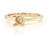 10K Yellow Gold 6mm Round Solitaire Semi-Mount Ring