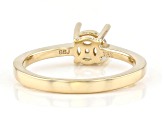 10K Yellow Gold 6mm Round Solitaire Semi-Mount Ring